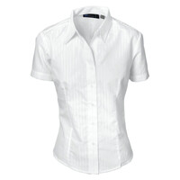 Womens Tonal Stripe Shirts Short Sleeve