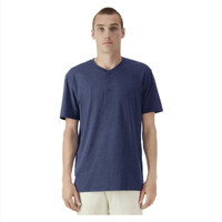 Mens CVC Henley Tee shirt