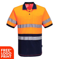 Hi Vis Class D/N Contrast Short Sleeve Polo Shirt