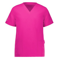 Womens Pink V-Neck Scrub Top