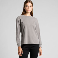 Womens Heavy Faded Long Sleeves Tee