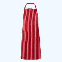 Bib Striped Apron with Pocket
